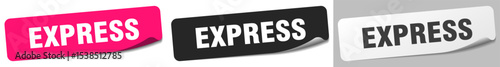 express sticker. express sticker set on white background