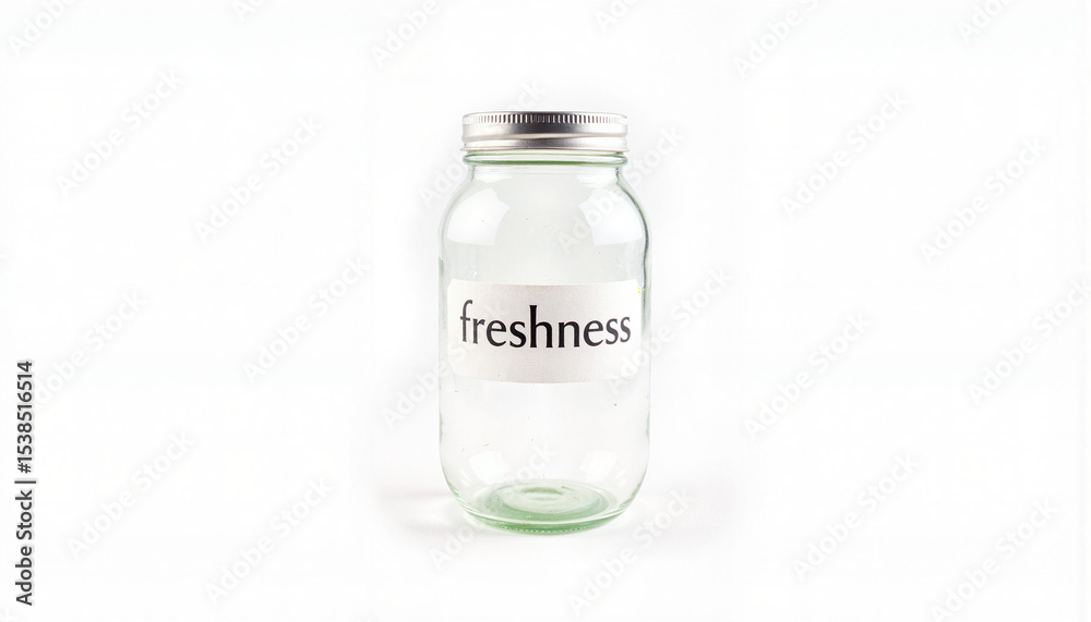 Clear jar labeled Clear jar labeled