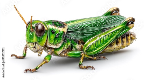 Mechanical Grasshopper: A Steampunk Insect Masterpiece