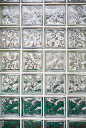 Translucent Glass Block Wall Pattern for Background or Architecture Design