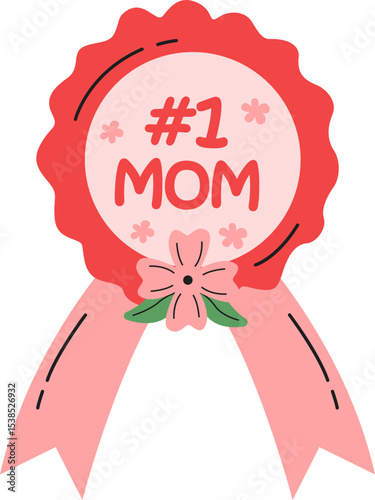 Mother's day vector illustrations. Flower, mug, gift box, cake vector illustration. Mother's day element for cards, cover, poster, wallpaper	