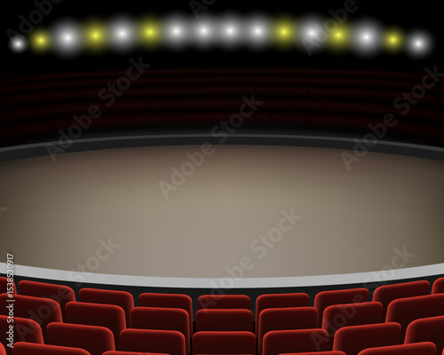 Circus arena ring. Background for show and performance. Vector illustration