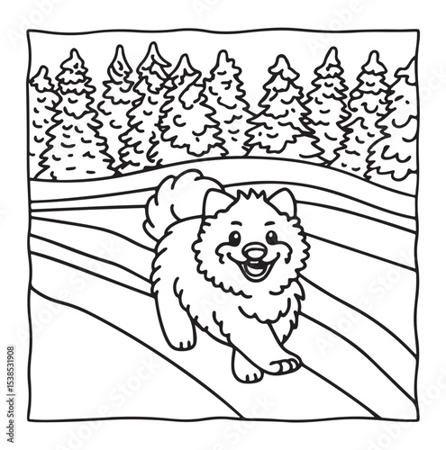 Dog Moments - Cute Puppy Life Coloring Pages | Fun Dog Activities | Dog coloring page | Line art vector illustration