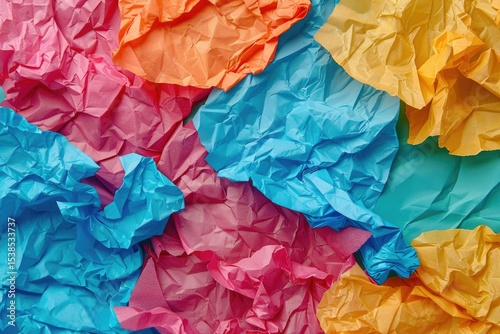 Wallpaper Mural Clear Pixel Visual of Concept of Idea with Colorful Crumpled Paper Torontodigital.ca