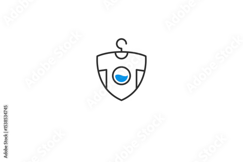 A secure shield symbol is a business logo design element for internet protection