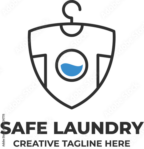 A secure shield symbol is a business logo design element for internet protection
