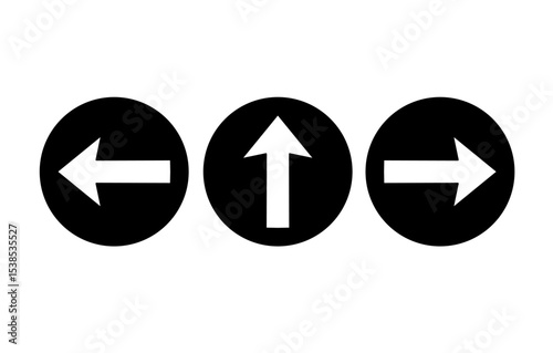 vector arrow sign with various direction shapes