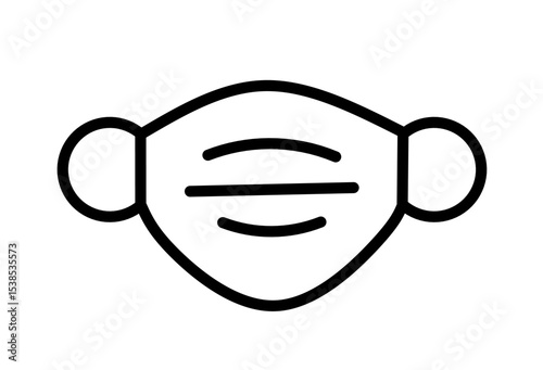 medical mask icon vector on white background