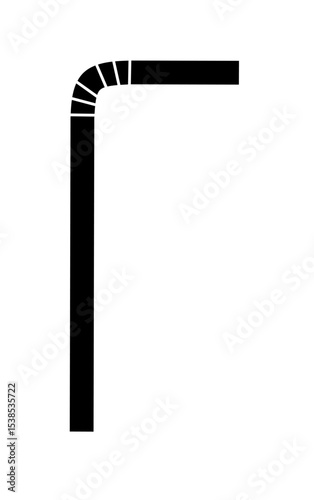 plastic straw icon vector on white background