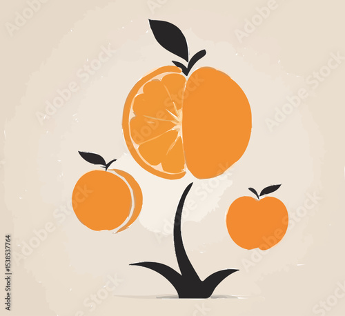 vector illustration of an orange background