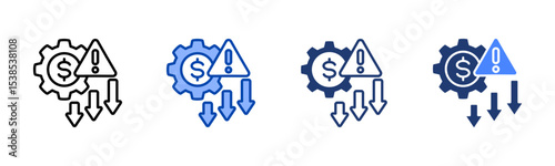 Risk Management icon sheet multiple style collection