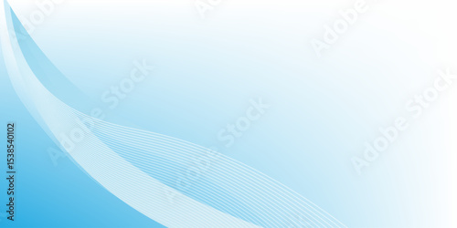 abstract blue wave background with dots and wavy lines. vector illustration