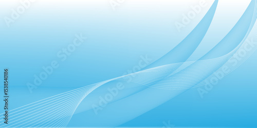 abstract blue wave background with dots and wavy lines. vector illustration