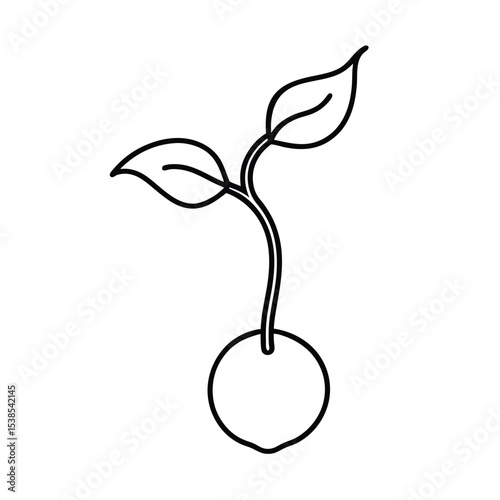 vector illustration of an apple tree