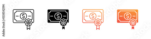 Bonds Multiple Style Icon Set Vector 