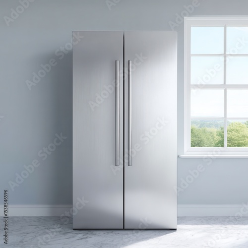 Sleek Modern Stainless Steel Refrigerator for Kitchen