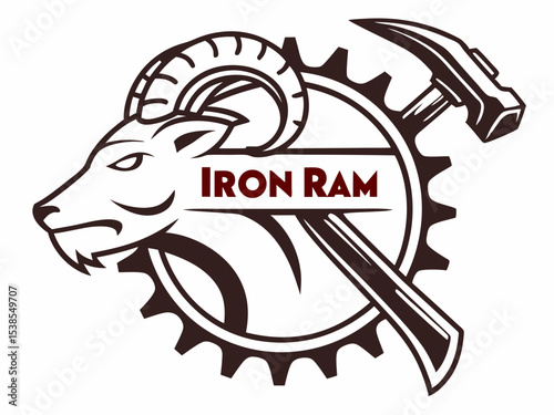 A strong, stylized logo featuring a ram's head with large horns, set against a plain white background.