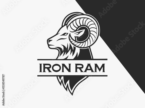 A strong, stylized logo featuring a ram's head with large horns, set against a plain white background.