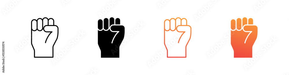 Obraz premium Spirit Multiple Style Icon Set Vector 