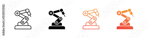 Machine Multiple Style Icon Set Vector 