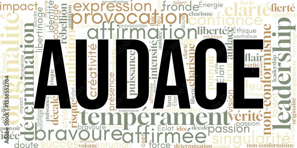 Nuage de mots en français autour du mot 