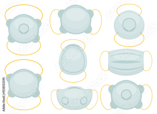 Collection of diverse face masks in a variety of different shapes & styles.