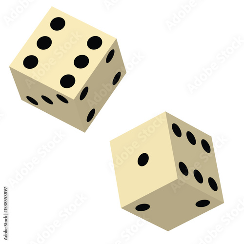 dices on white background