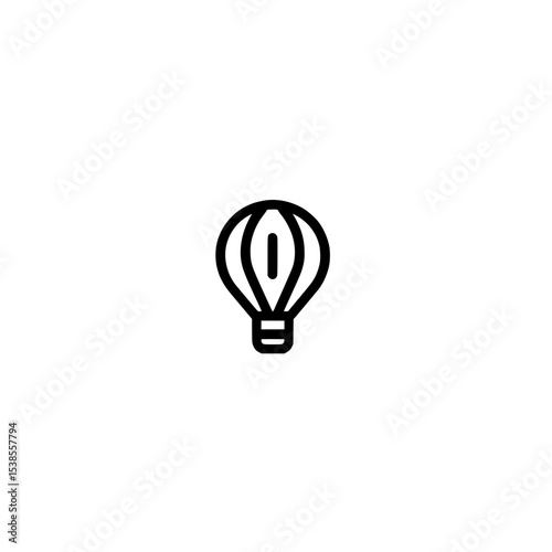vector icon of colorful hot air balloon