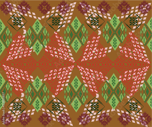 seamless geometric pattern, square and shadow
