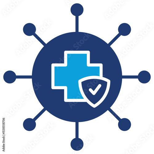 Data Interoperability Flat Blue Icon