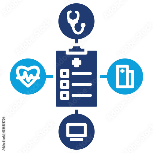 Information Exchange Flat Blue Icon