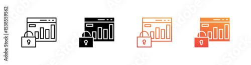 Easy Access Multiple Style Icon Set Vector 