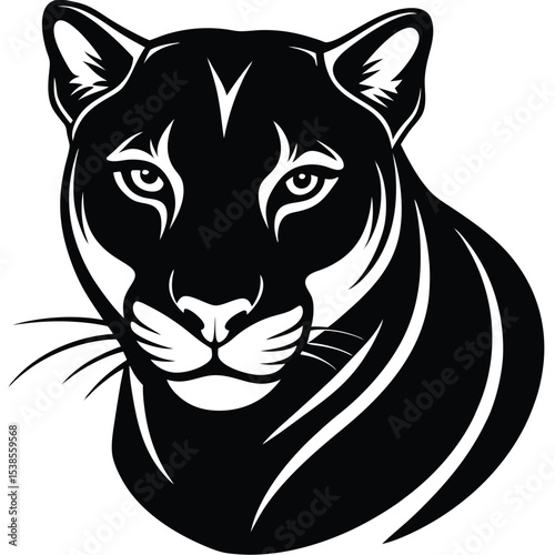 cougar vector sihouette