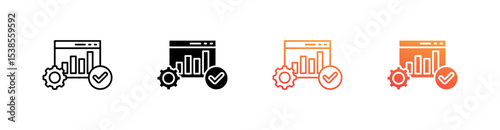 Predictive Multiple Style Icon Set Vector 