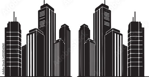New York City's iconic skyline features towering skyscrapers and diverse urban architecture, an impressive illustration of a bustling metropolis