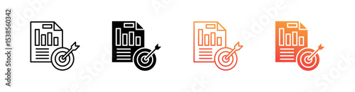 Accurate Multiple Style Icon Set Vector 