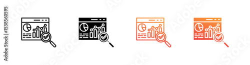 Analyzing Multiple Style Icon Set Vector 