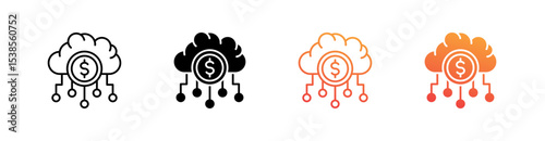 Business Intelligence Multiple Style Icon Set Vector 