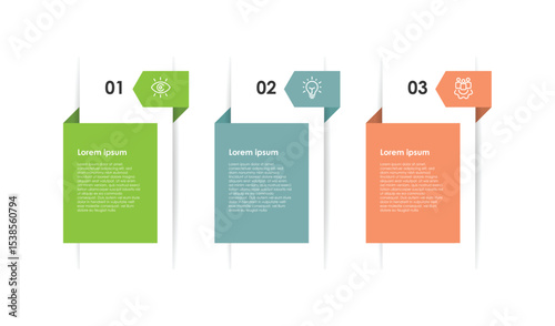 Modern infographic template. Timeline business with 4 step paper style can be used for workflow, business presentation and web graphic design 