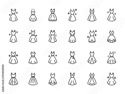 Glowing silhouette of a fashion dress on white background representing style, elegance, clothing design, women’s fashion, and modern apparel concepts