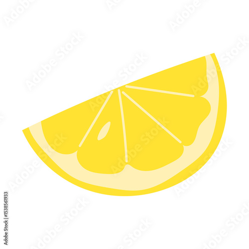 lemon slice. Amalfi lemon. Vector illustration.