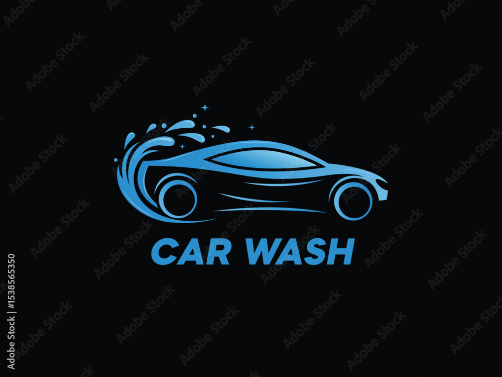 Fototapeta premium Abstract Car Wash Logo