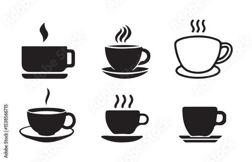 coffee cup icon vector isolated on white background.