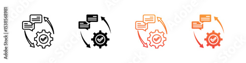 Implement Multiple Style Icon Set Vector 