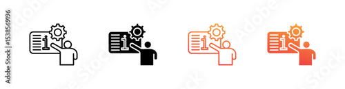 Instructions Multiple Style Icon Set Vector 