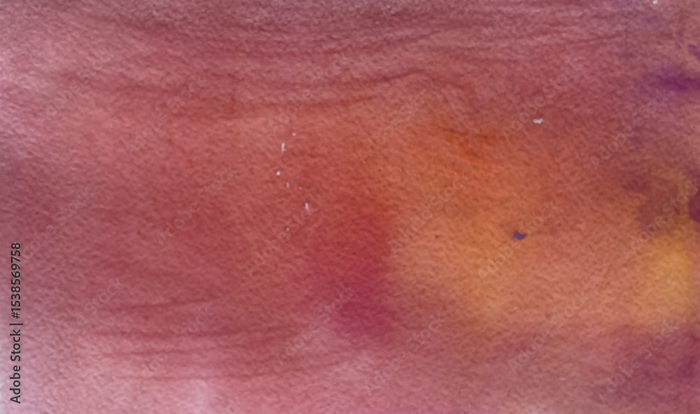 Fototapeta premium Warm Sunset Watercolor Abstract Background. Hand-painted watercolor on textured paper 