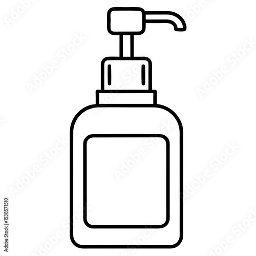 Hand Sanitizer Dispenser Line Art