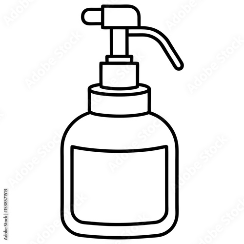 Hand Sanitizer Dispenser Line Art