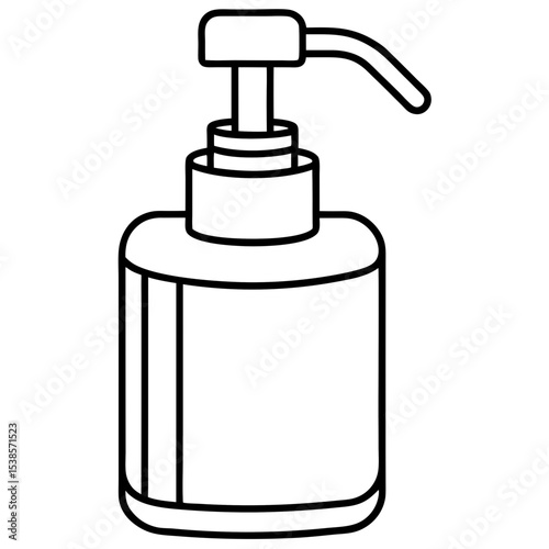 Hand Sanitizer Dispenser Line Art