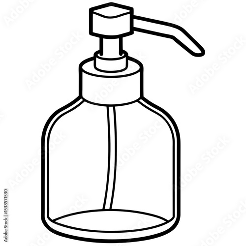 Hand Sanitizer Dispenser Line Art